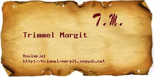 Trimmel Margit névjegykártya